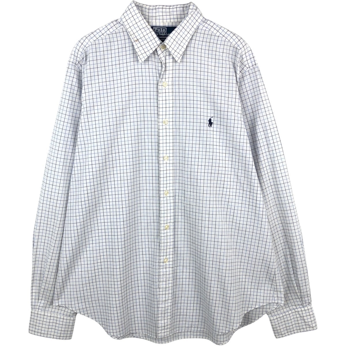 古着 ラルフローレン Ralph Lauren POLO by Ralph Lauren ANDREW 長袖 コットンチェックシャツ メンズL相当/eaa666364