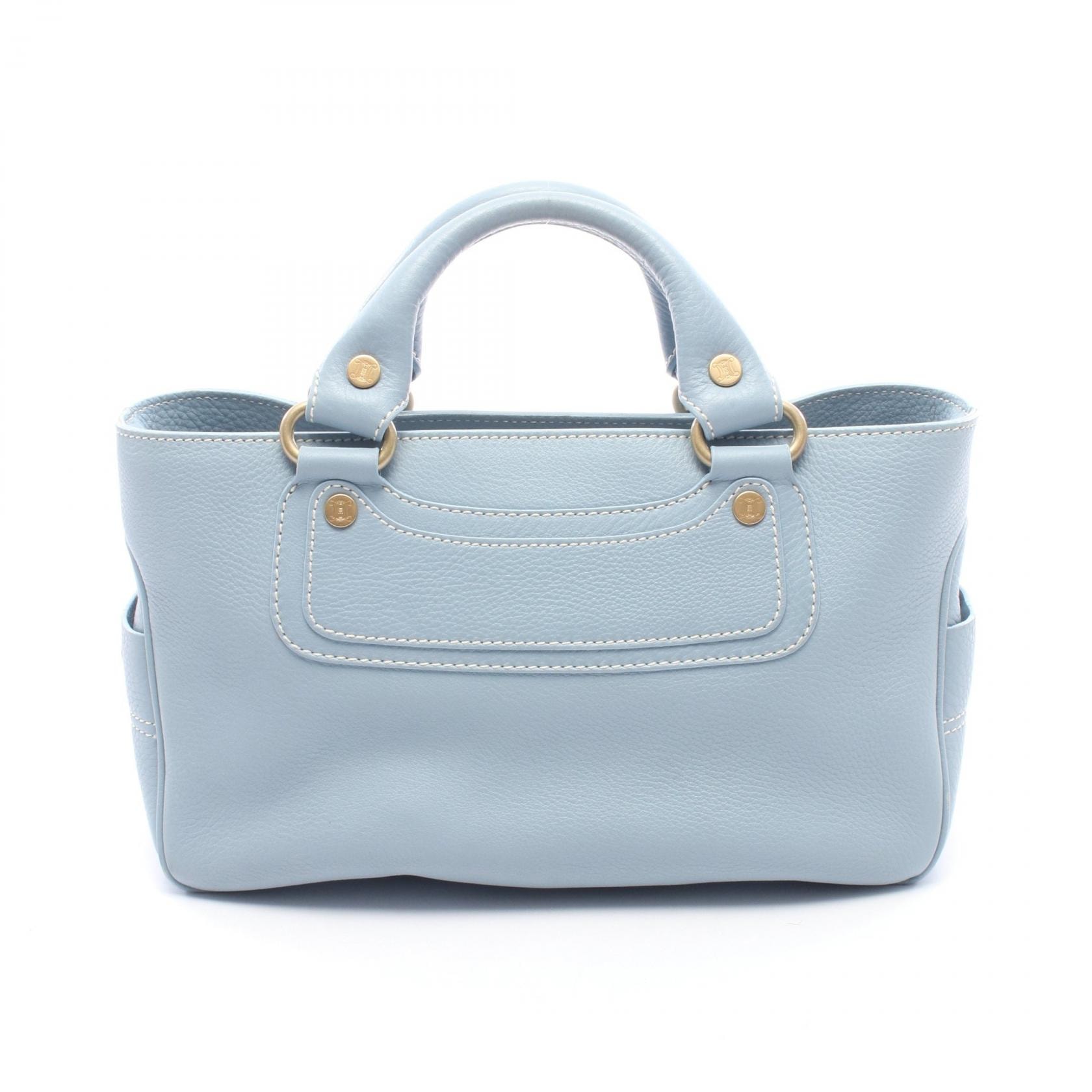 セリーヌ CELINE ブギーバッグ ハンドバッグ バッグ レザー レディース ブルー系 【中古】