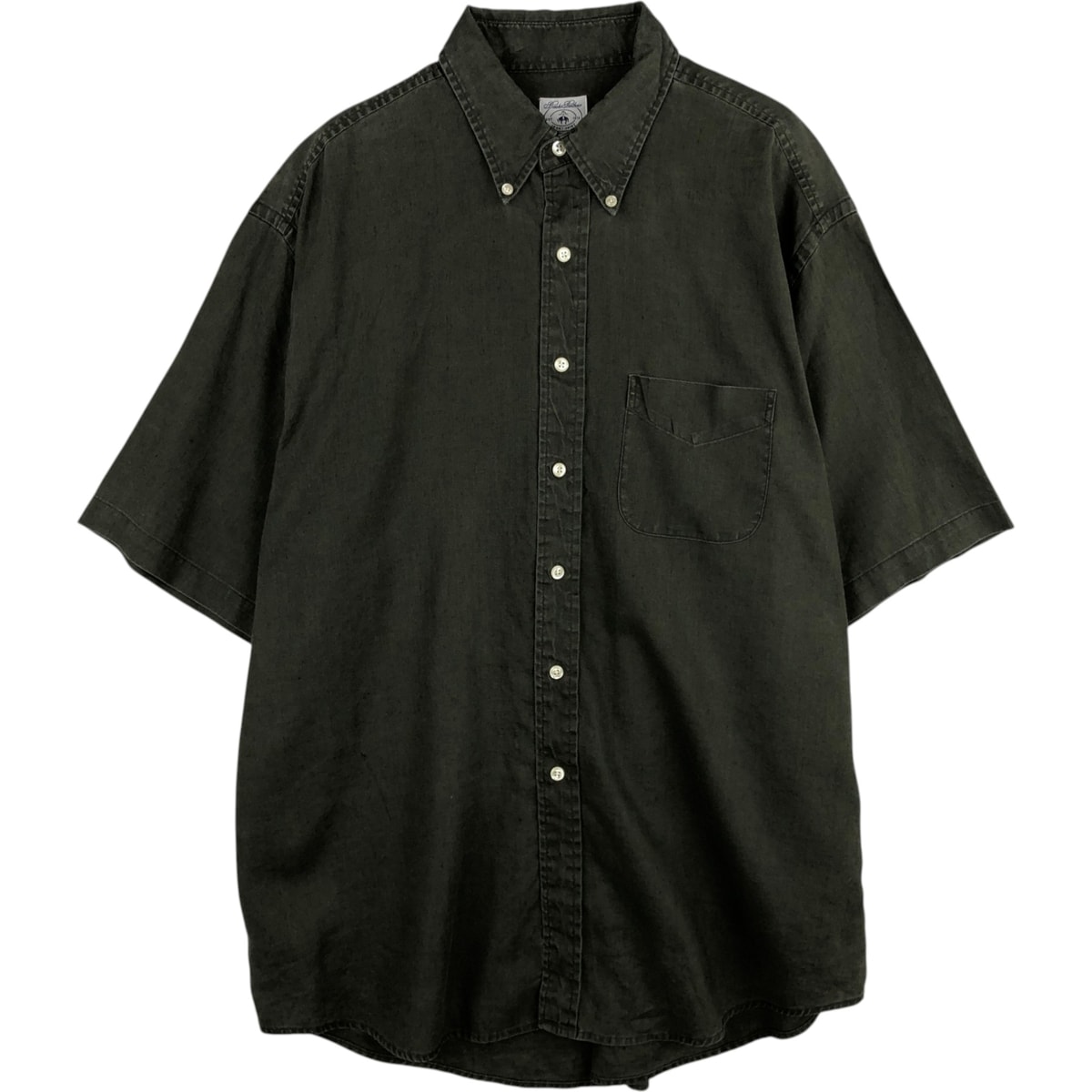 古着 ブルックスブラザーズ Brooks Brothers SPORT SHIRT 半袖 リネン ボタンダウンシャツ メンズL相当/eaa614533