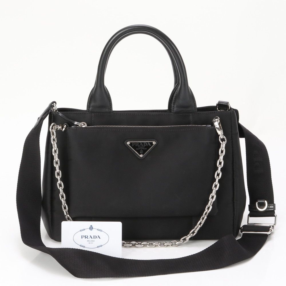 ■極美品 プラダ テスート ナイロンチェーン 1BG364 ショルダーバッグ