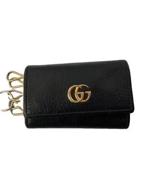 ⭐️美品⭐️GUCCI キーケース マーモント シマ GG柄  ブラック GUCCI シマ キーケース 黒 GGマーモント