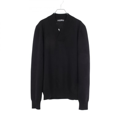 ドルチェアンドガッバーナ DOLCE & GABBANA Vネック ニット 衣料品 トップス カシミヤ メンズ ブラック系 【中古】