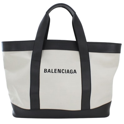 【新品】BALENCIAGA ネイビートート バッグ バレンシアガ 大容量 ボストン ホワイト キャンバス レザー 革 メンズ レディース マザーズバッグ カバン 479290 BALENCIAGA 軽量 便利 ブランド 定番 人気 プレゼント ギフト 鞄