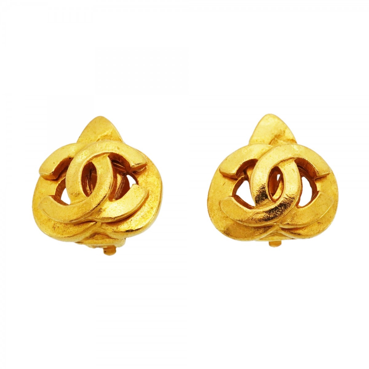 【6jdb0055】シャネル イヤリング ヴィンテージ ココマーク GPメッキ ゴールド【中古】レディース
