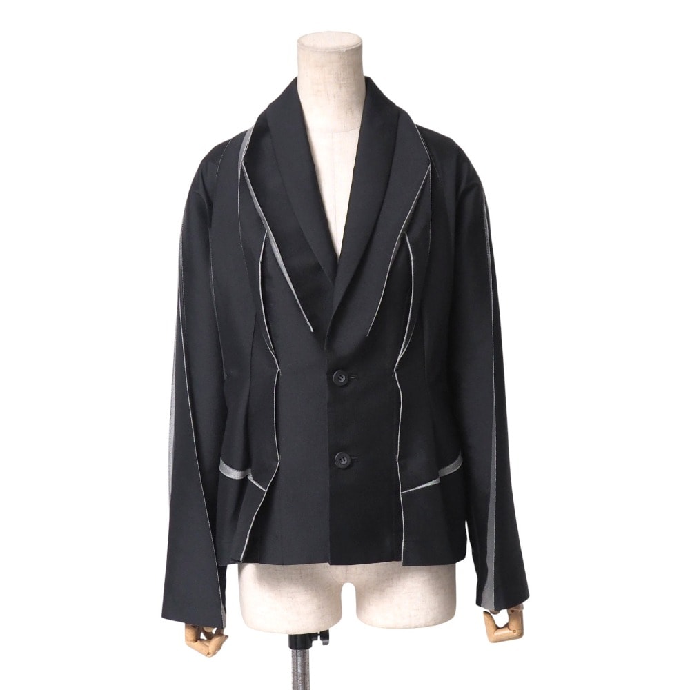 【希少】イッセイミヤケ 14SS 立体 3D 変形 テーラードジャケット 黒 希少】イッセイミヤケ 14SS 立体 3D 変形 テーラードジャケット