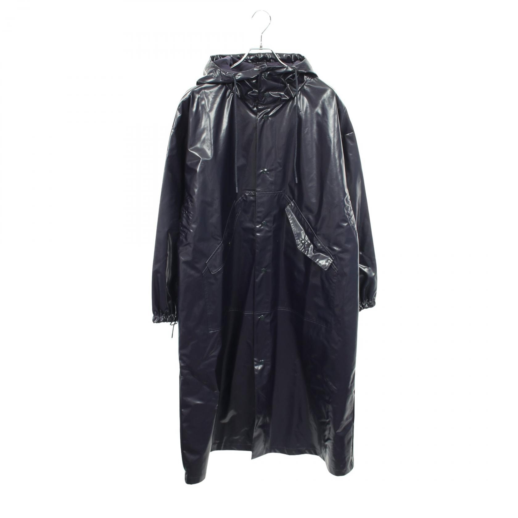Graphpaper Back Satin 黒 モッズコート　サイズ2 Graphpaper Back Satin Linen Cupro Short Mods Coat 