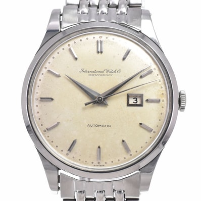 IWC IWC SCHAFFHAUSEN ヴィンテージ Cal.8531 ゲイフレアブレス デイト シルバー 自動巻き メンズ 良品 腕時計 Y#146242