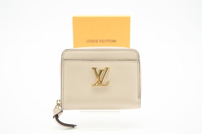 美品 LOUIS VUITTON ルイ・ヴィトン ロックミー ジッピーコイン パース M80100 コインケース グレージュ ベージュ カーフレザー レディース