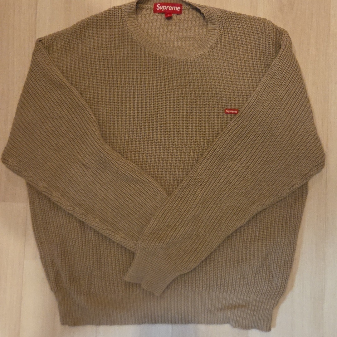 Supreme Small Box Ribbed Sweater "Tan"