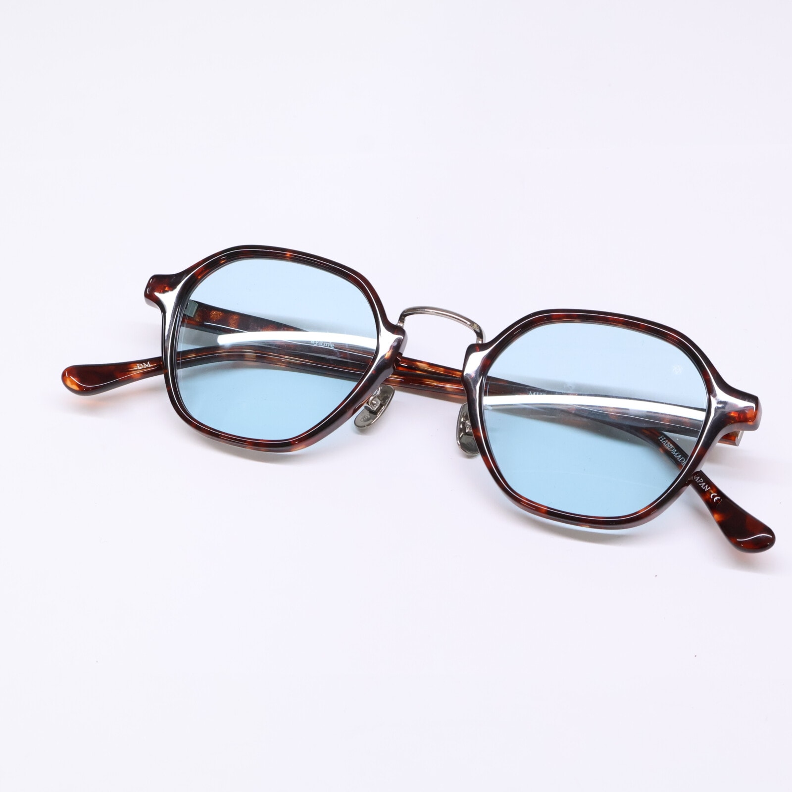 アヤメ 【美品】MH2 デミ コンビネーションフレーム ヘキサゴンシェイプ カラーレンズ 46□23