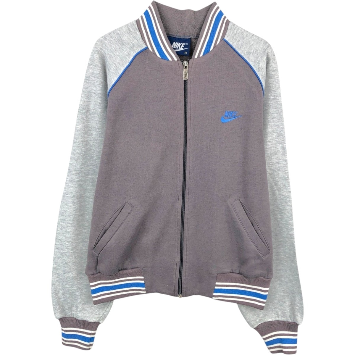 古着 80年代 ナイキ NIKE 紺タグ フルジップスウェットシャツ トレーナー メンズM相当 ヴィンテージ/eaa674007