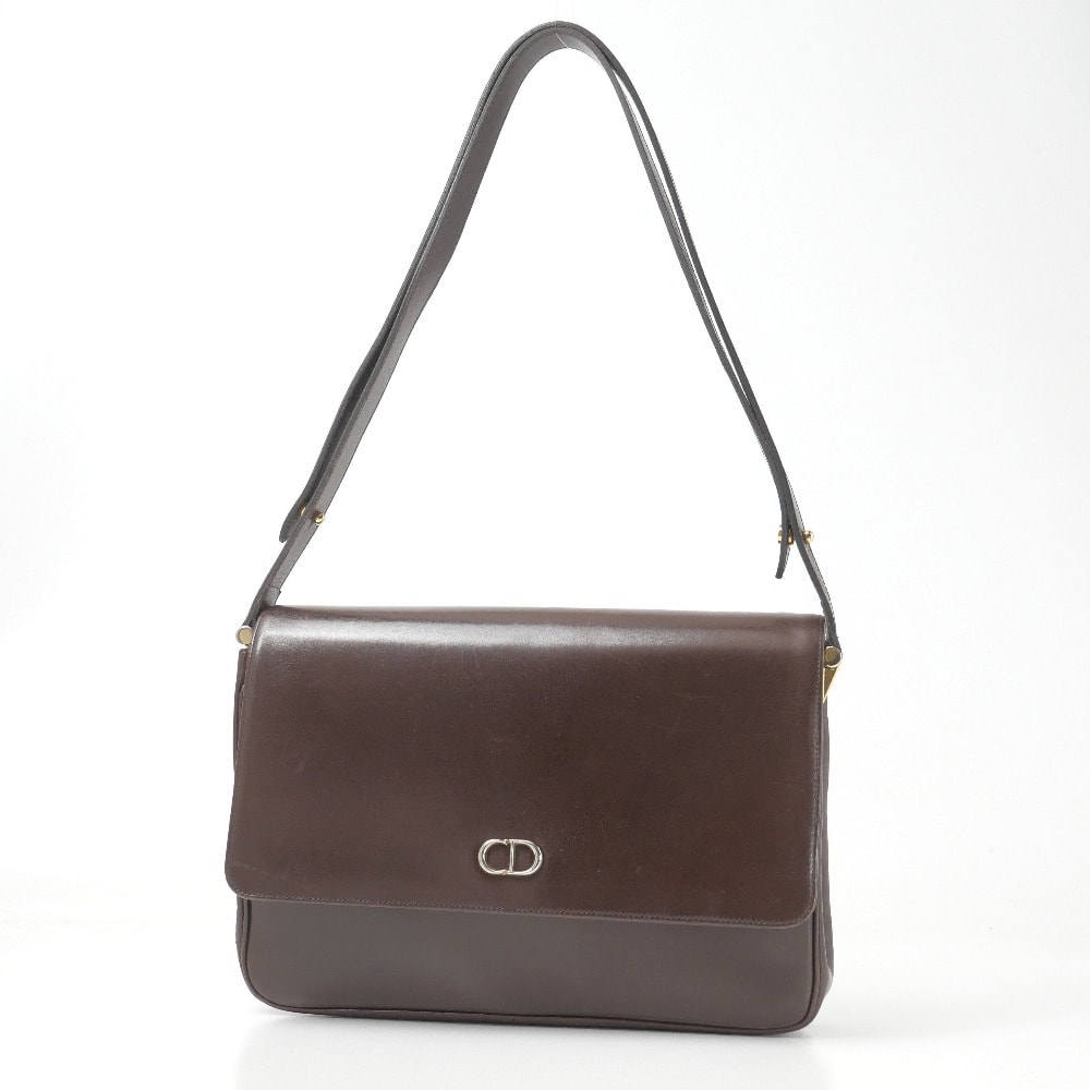 OLD Dior オールドディオール ヴィンテージ ショルダーバッグ 本革 レザー CDロゴ フランス製 ブランド古着【中古】20260824/RB0406