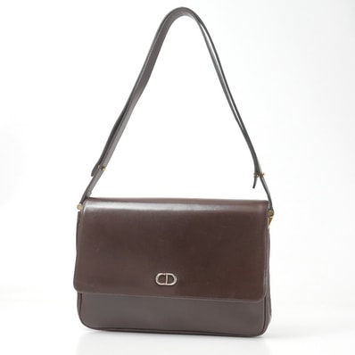 OLD Dior オールドディオール ヴィンテージ ショルダーバッグ 本革 レザー CDロゴ フランス製 ブランド古着【中古】20260824/RB0406
