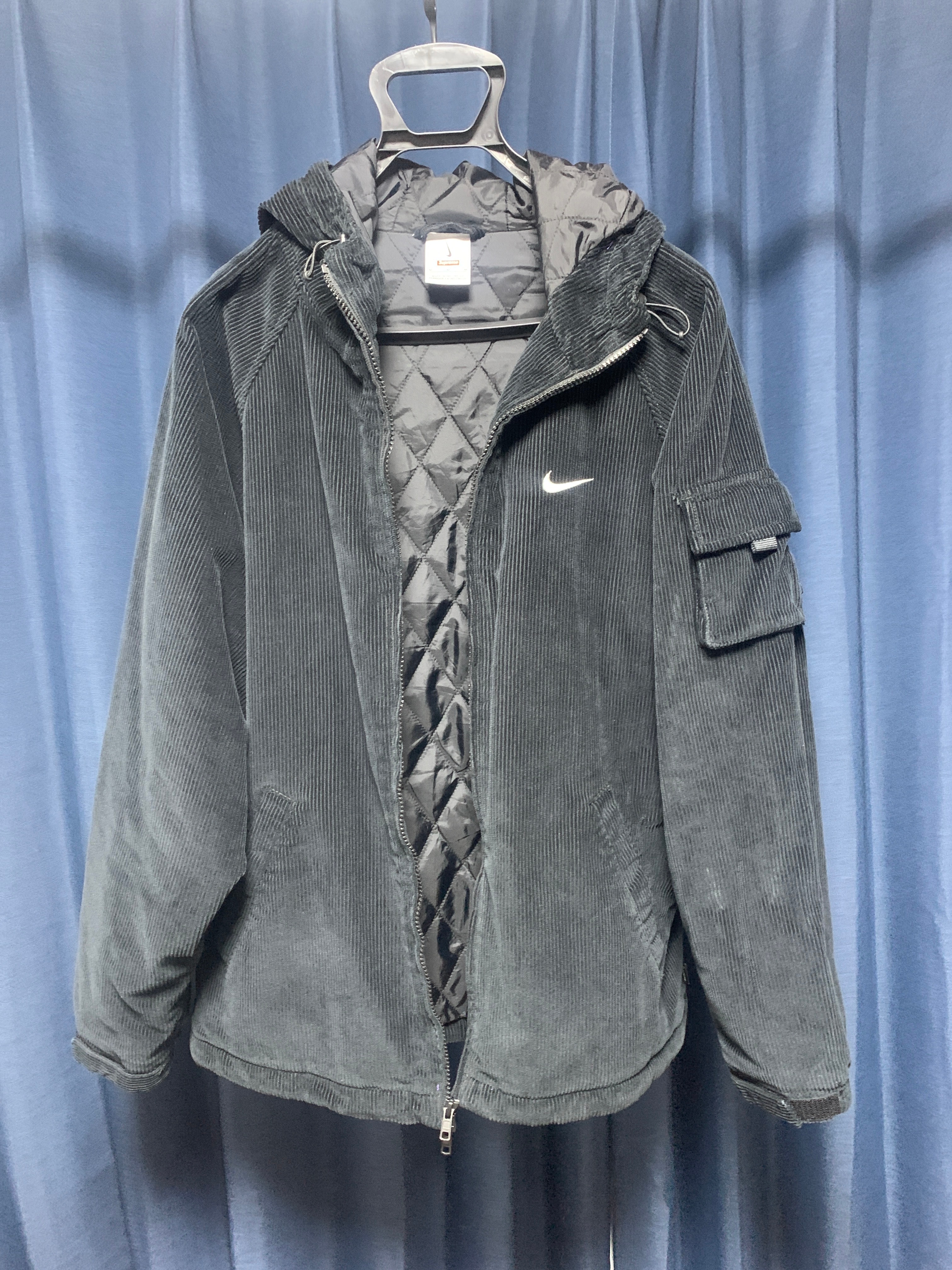 Supreme / Nike Arc Corduroy Hooded Jacket "Black"