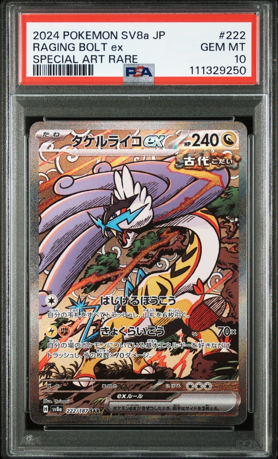 タケルライコex SAR [SV8a 222/187](ハイクラスパック「テラスタルフェスex」)