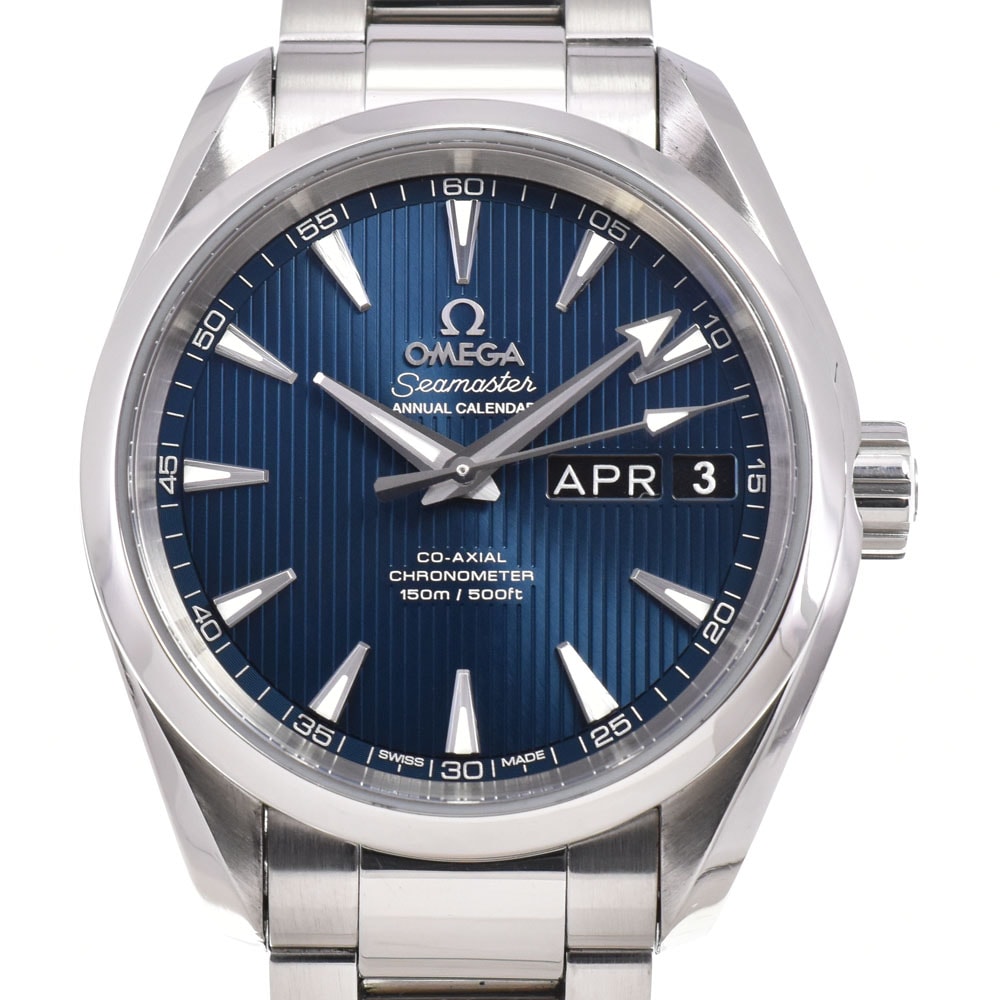 オメガ OMEGA 231.10.39.22.03.001 シーマスター アクアテラ アニュアルカレンダー 自動巻き メンズ 美品 P#145836