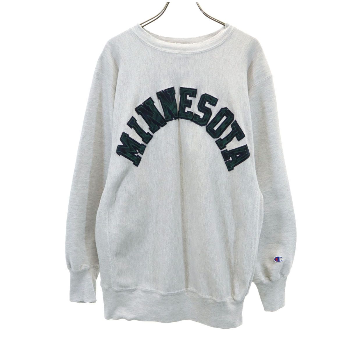Champion チャンピオン 90s USA製 リバースウィーブ オールド 刺繍タグ 長袖 スウェット トレーナー XL グレー 裏起毛