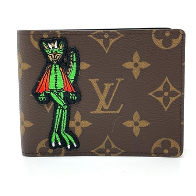 ルイヴィトン LOUIS VUITTON ポルトフォイユ スレンダー NM M80156 アニマルモノグラム 札入れ 2つ折り財布 モノグラムキャンバス ブラウン 新品