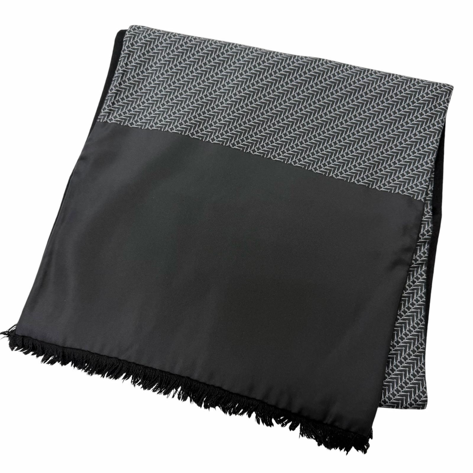 美品 エルメス マフラー ブラック メンズ