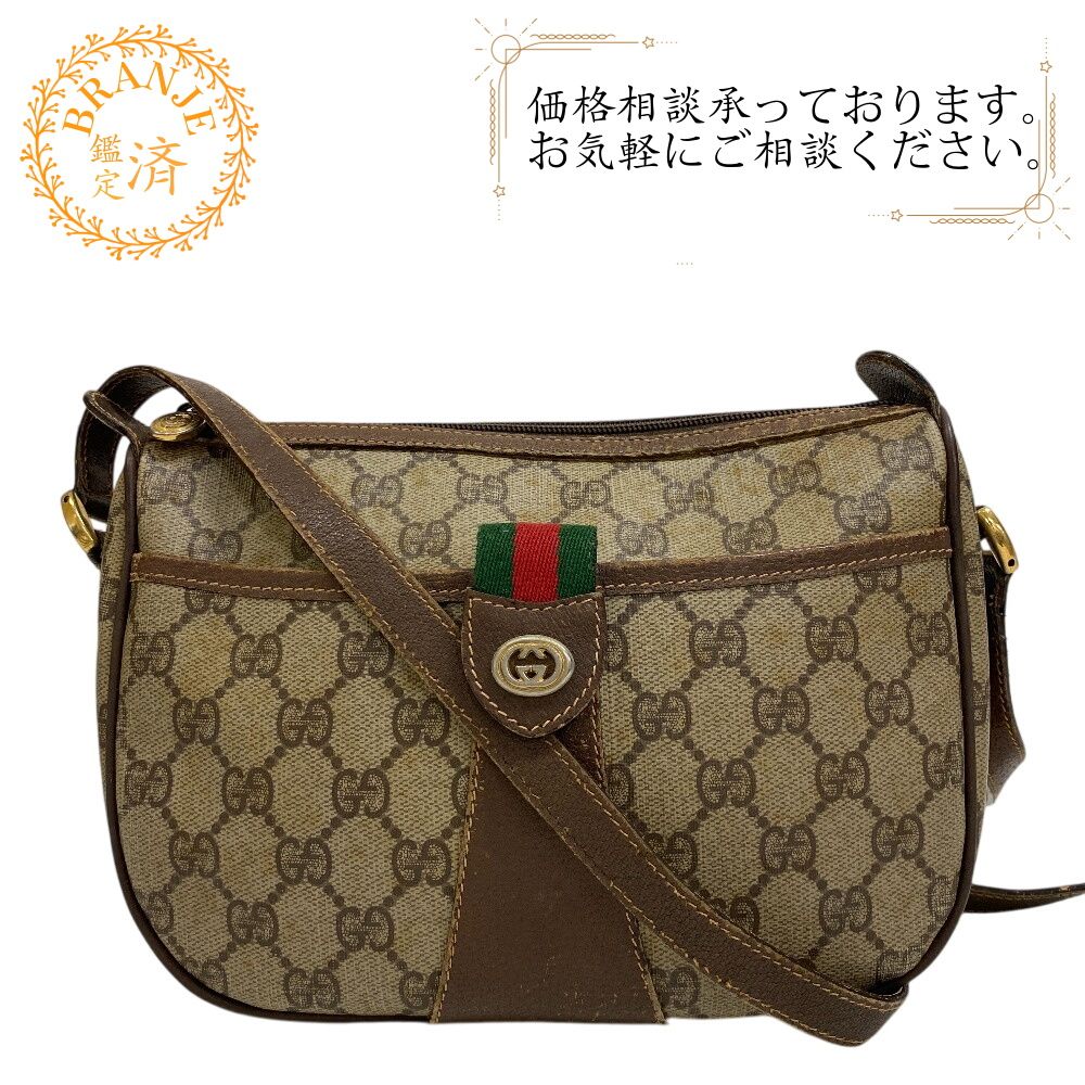 グッチ GUCCI ショルダーバッグ シェリー GG オールドグッチ 89 02 032 ブラウン