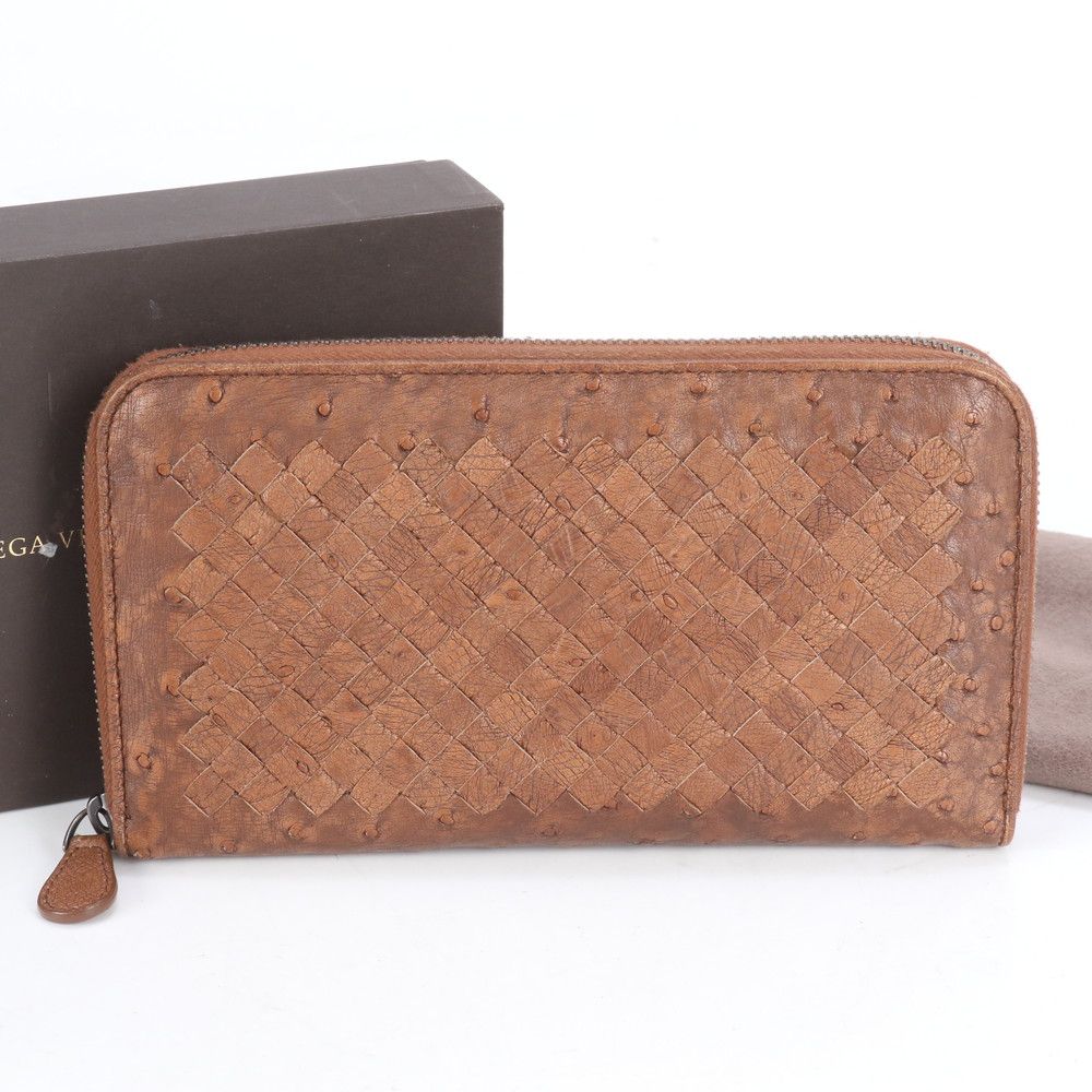 ■新品同様 ボッテガヴェネタ イントレチャート編みこみ長財布