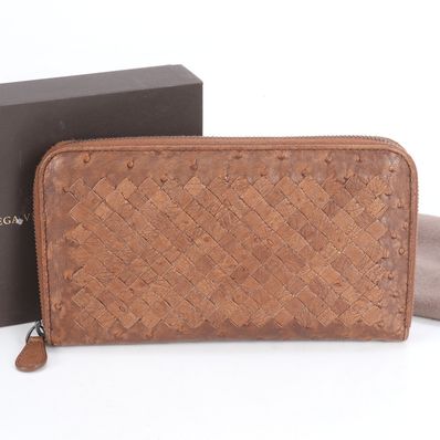 ■新品同様 ボッテガヴェネタ イントレチャート編みこみ長財布
