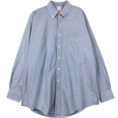 古着 ブルックスブラザーズ Brooks Brothers Est.1818 TRADITIONAL FIT 長袖 ボタンダウンシャツ USA製 メンズL相当/eaa666561