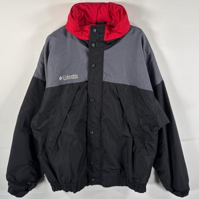 古着 00’s/00年代 コロンビア Columbia マウンテンライトジャケット フード アウトドア ワンポイントロゴ M ブラック メンズ
