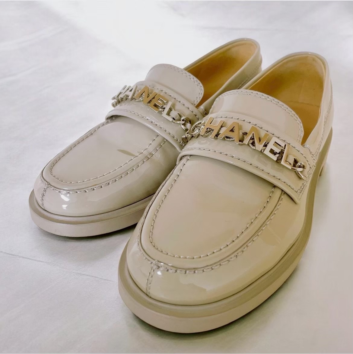 CHANEL シャネル チェーン ココマーク ローファー 35 1/2