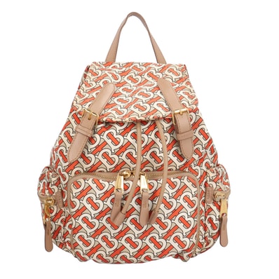 バーバリー スモール バックパック TBモノグラム リュック・デイパック ナイロン レディース BURBERRY 中古