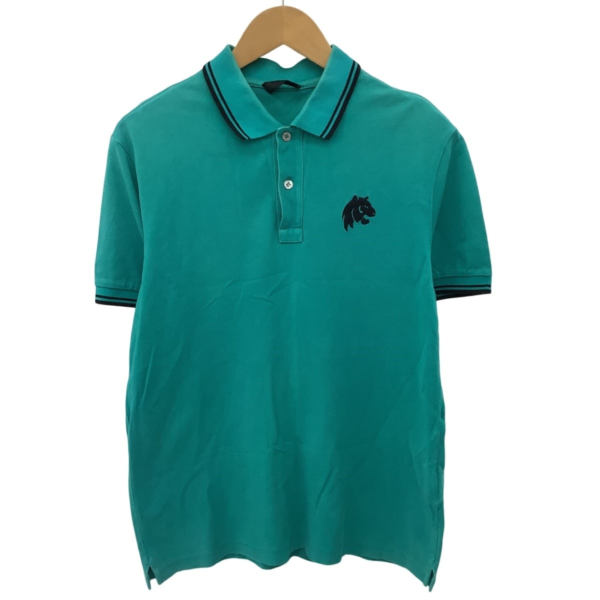 PRADA プラダ メンズ ポロシャツ SIZE M エメラルドグリーン