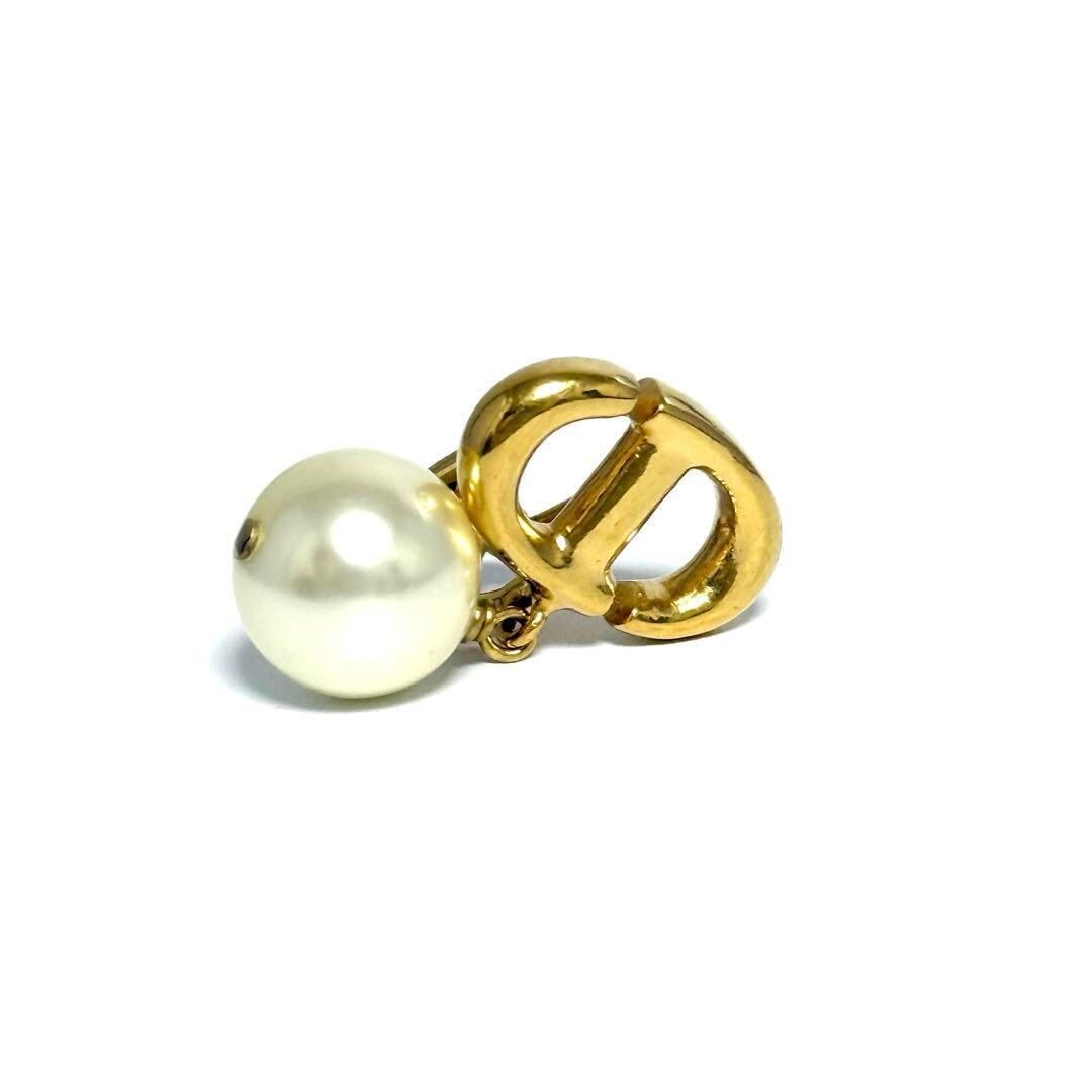 【片耳1個のみ】ディオール レディース CD Navy クリップ イヤリング