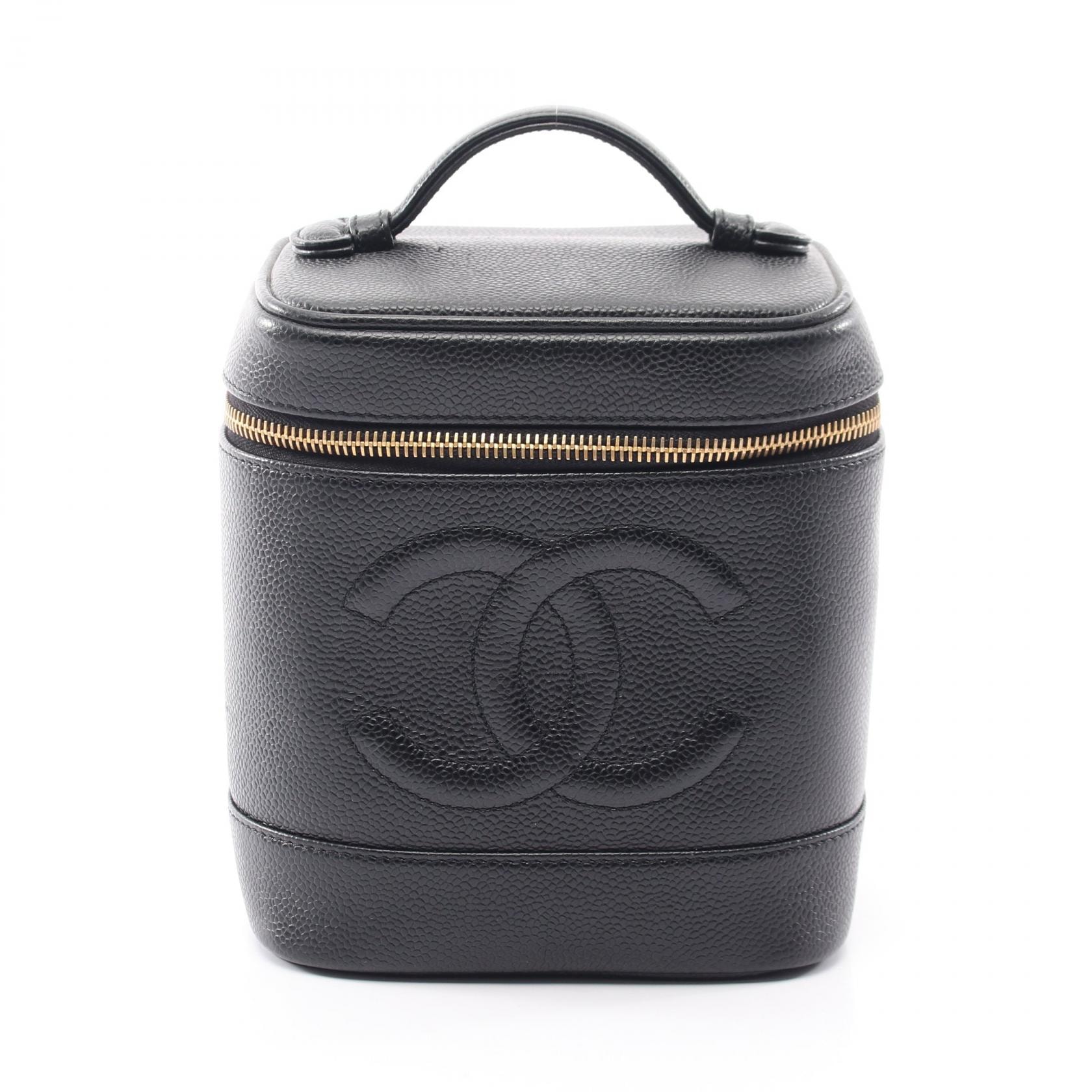 シャネル CHANEL ココマーク ハンドバッグ バッグ キャビアスキン(グレインドカーフ) レディース ブラック系 A01998 【中古】