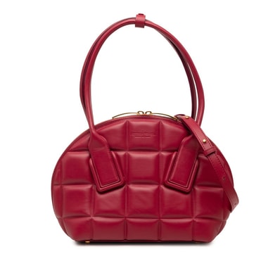 ボッテガヴェネタ ザ スウープ ハンドバッグ ショルダーバッグ 2WAY レッド レザー レディース BOTTEGAVENETA 【中古】