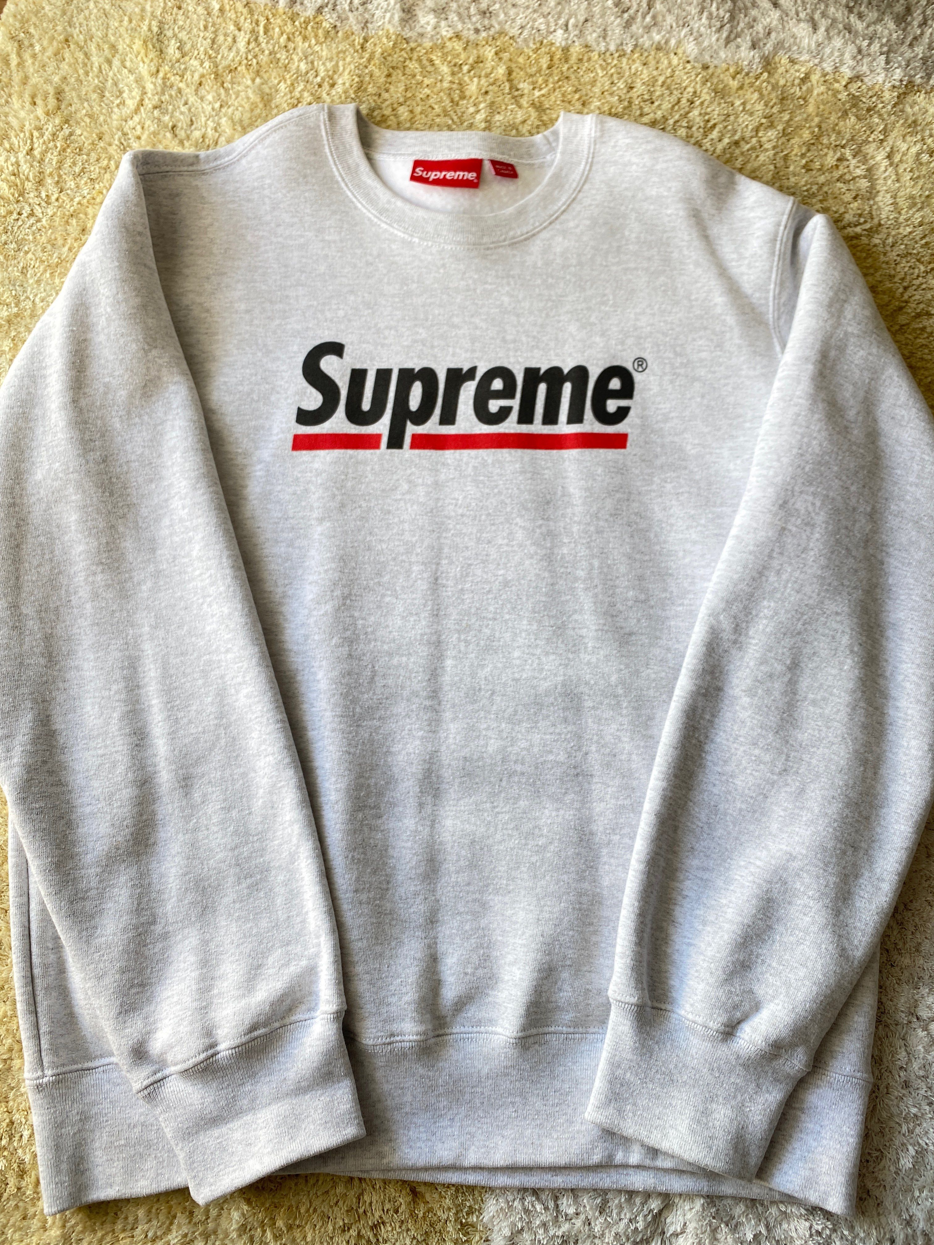 Supreme Underline Crewneck "Grey"