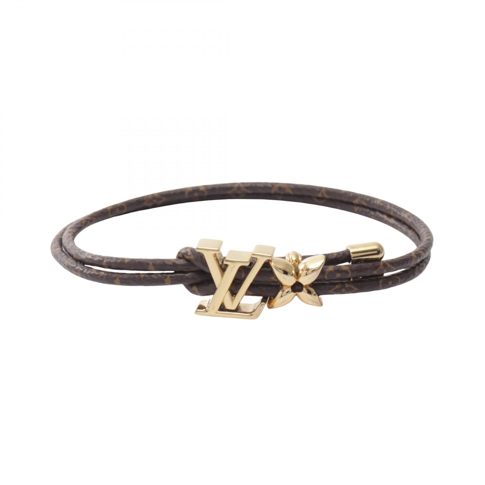 ルイ・ヴィトン LOUIS VUITTON LV ブルーム モノグラム ブレスレット アクセサリー GP(ゴールドメッキ) PVC レディース ブラウン系 / ゴールド系 M8416Z 【中古】