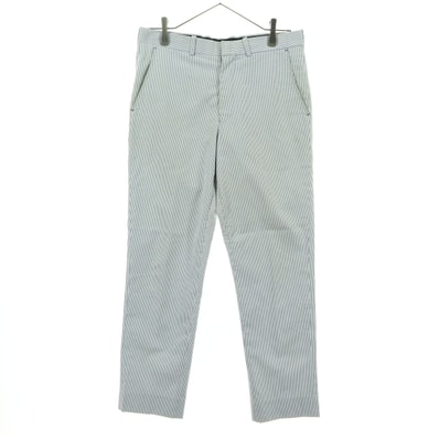 N.HOOLYWOOD エヌハリウッド ロンハーマン RON HERMAN コラボ 日本製 ストライプ柄 ロングパンツ 36 ブルー系