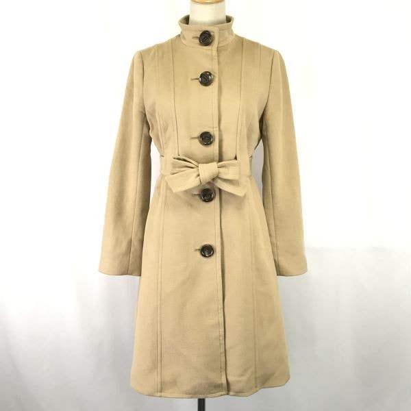 マイケルコース/MICHAEL KORS★100%アンゴラ/スタンドカラーコート/アウター【6/レディースM程度/ベージュ/beige】Coat/Jacket/Jumper◆mBH603