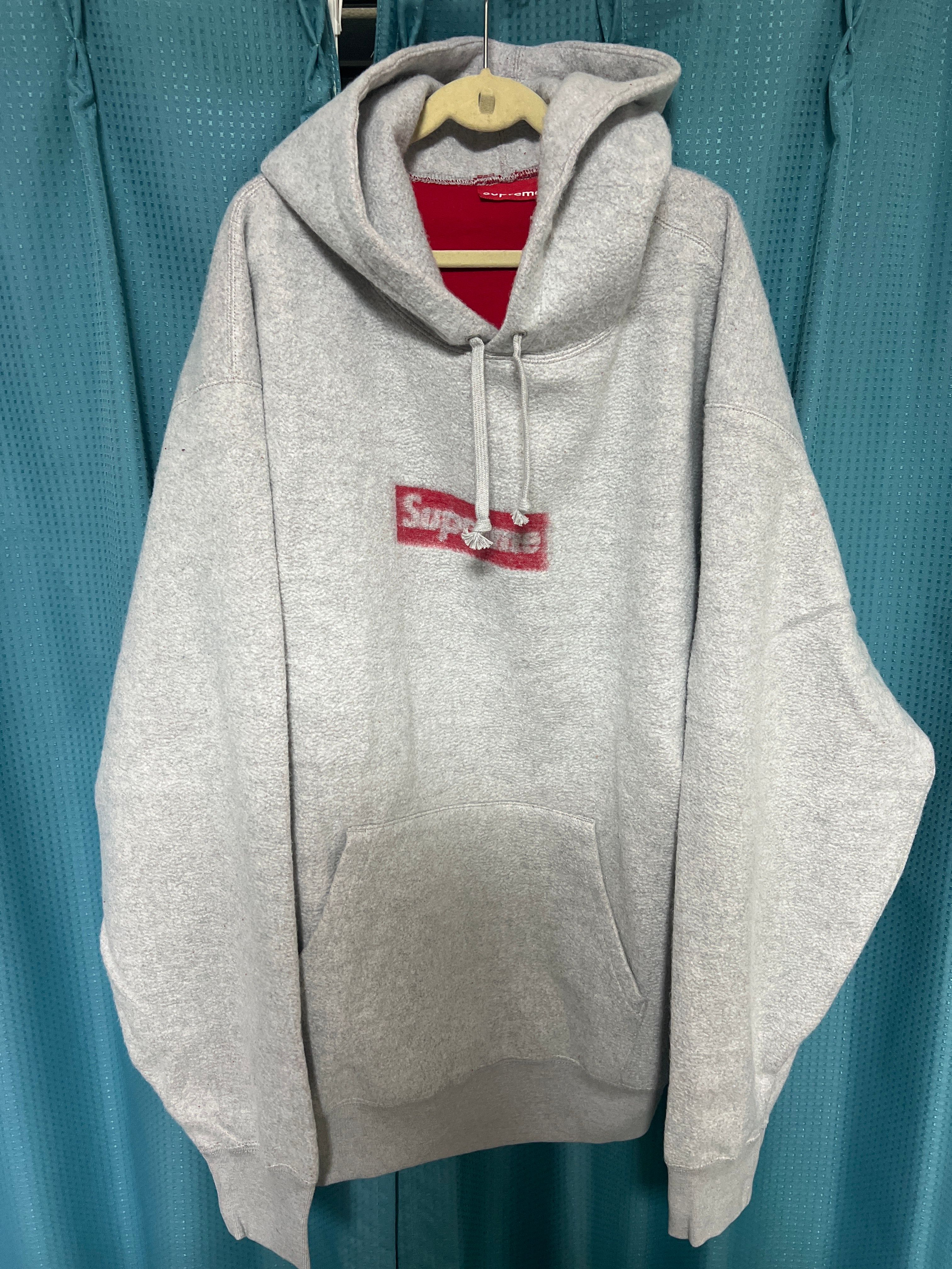 Supreme Inside Out Box Logo Hooded Sweatshirt "Heather Grey"