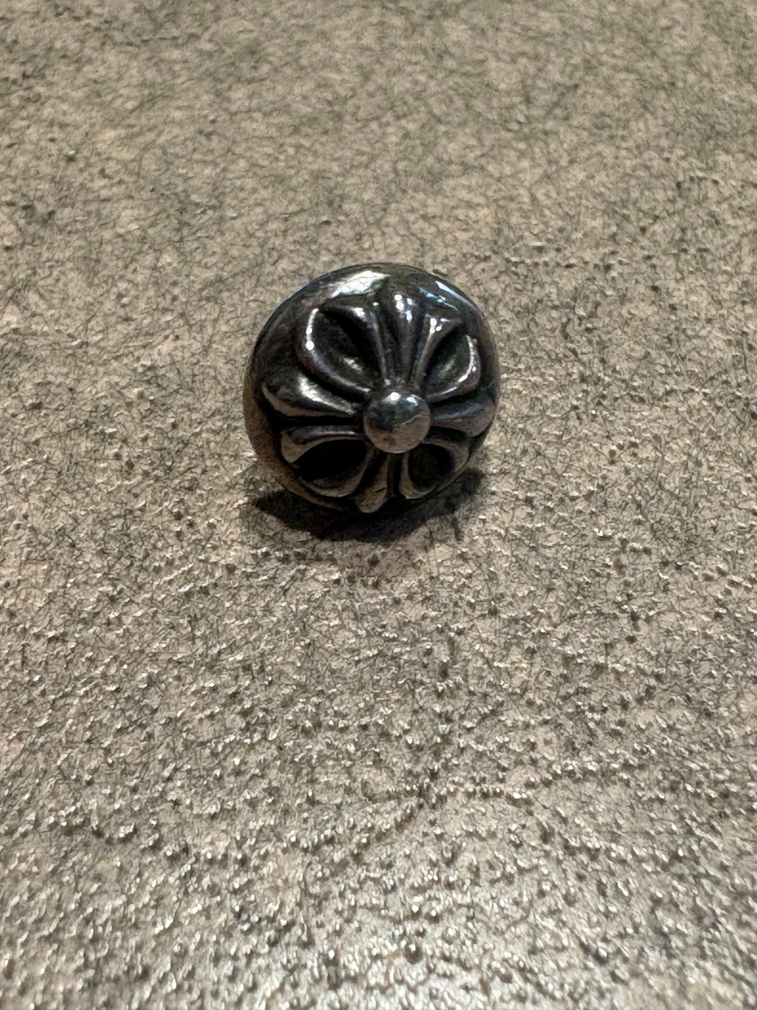Chrome Hearts Cross Ball Stud Earrings "Silver"