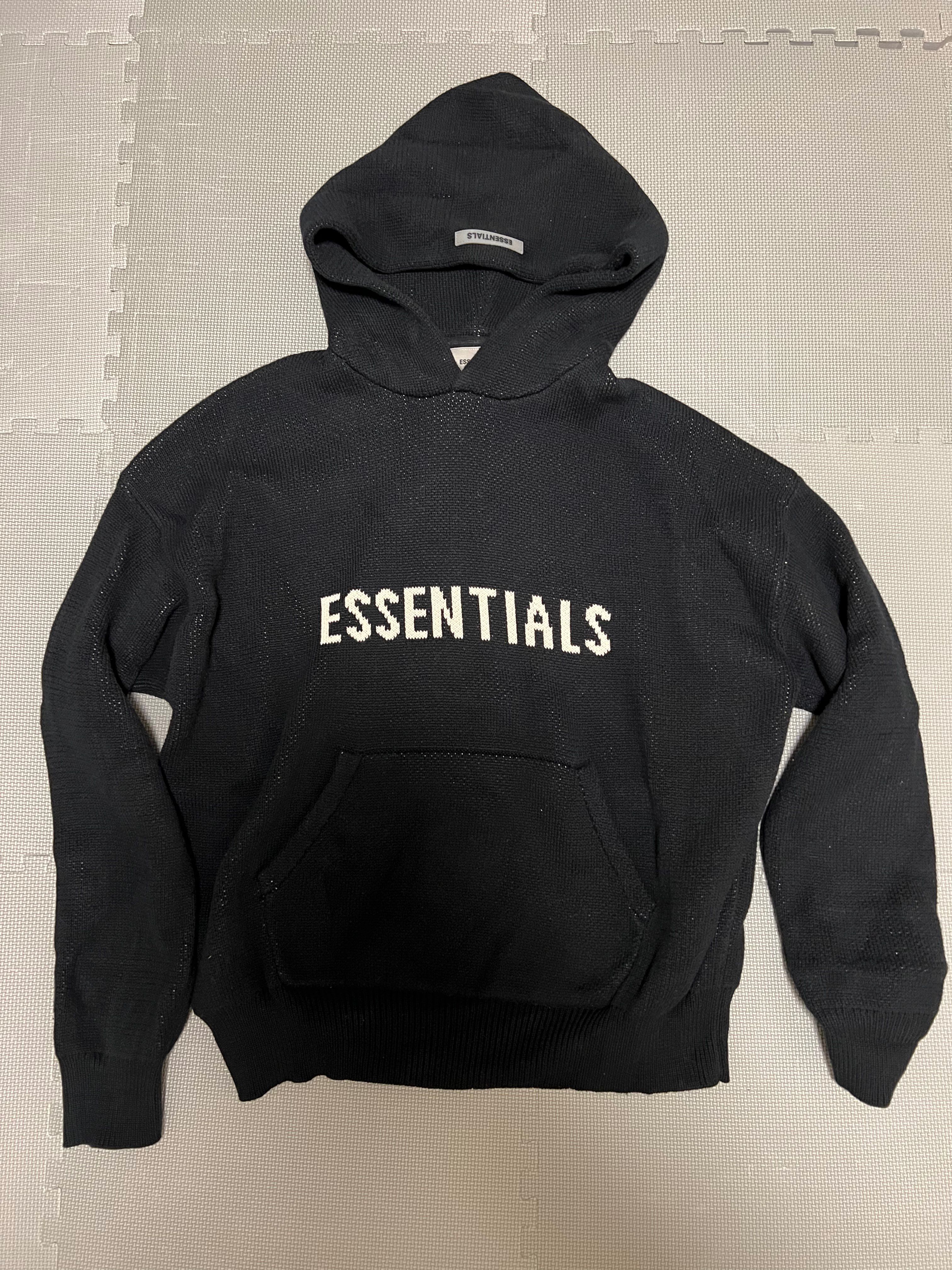 FEAR OF GOD ESSENTIALS Knit Hoodie "Black"