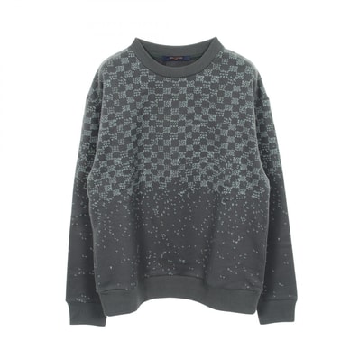 ルイ・ヴィトン LOUIS VUITTON ダミエスプレッドプリンテッド スウェット 衣料品 トップス コットン グレー メンズ グレー系 【中古】