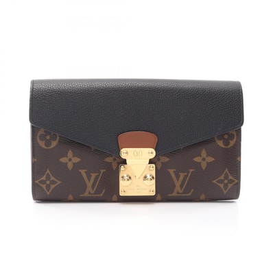 ルイ・ヴィトン LOUIS VUITTON ポルトフォイユ パラス モノグラム ノワール 二つ折り長財布 財布 レザー PVC レディース ブラウン系 / ブラック系 M58415 【中古】