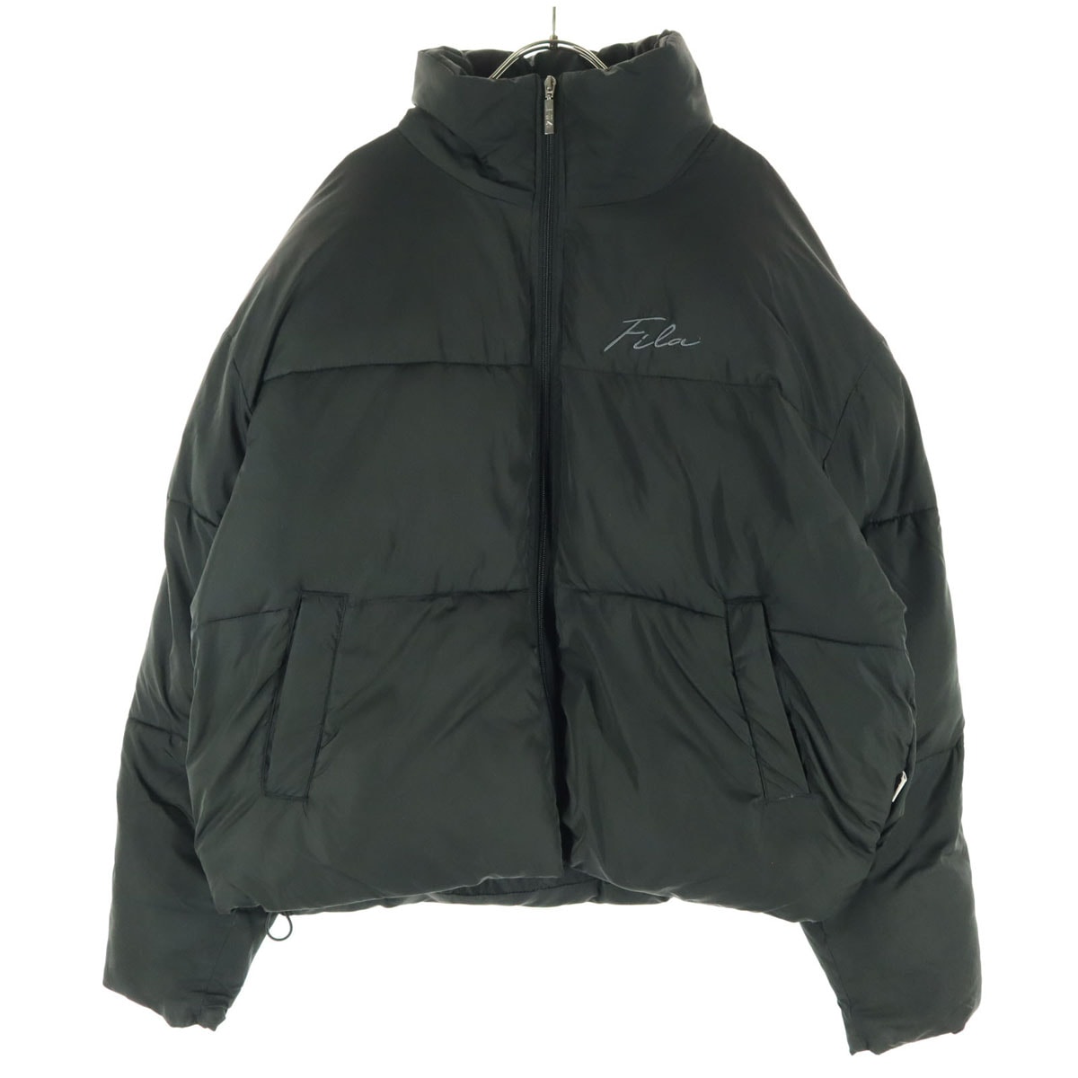 FILA フィラ ワンポイントロゴ 長袖 中綿ジャケット L ブラック