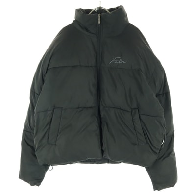 FILA フィラ ワンポイントロゴ 長袖 中綿ジャケット L ブラック