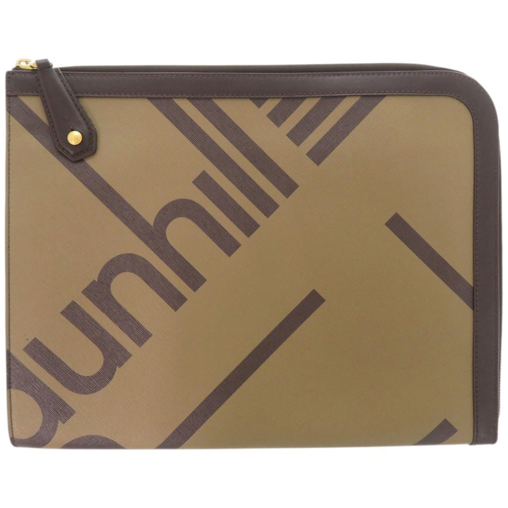 ダンヒル ラゲッジキャンバス ジップフォリオ レザー ブラ