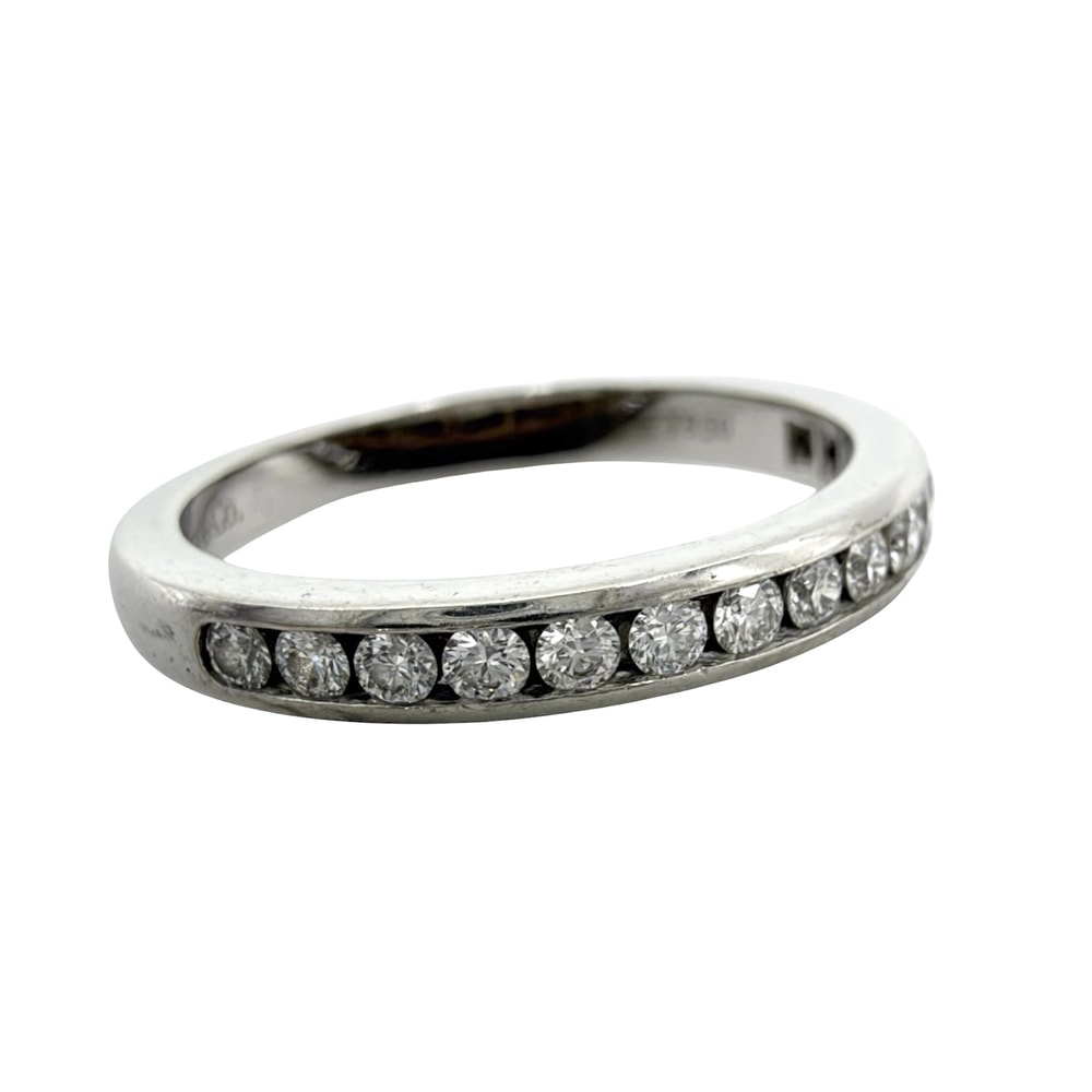 TIFFANY&Co. ティファニー 指輪 ハーフサークル リング ジュエリー アクセサリー ハーフエタニティ Pt950プラチナ ダイヤモンド 約9号 レディース 約3.6g【中古品】