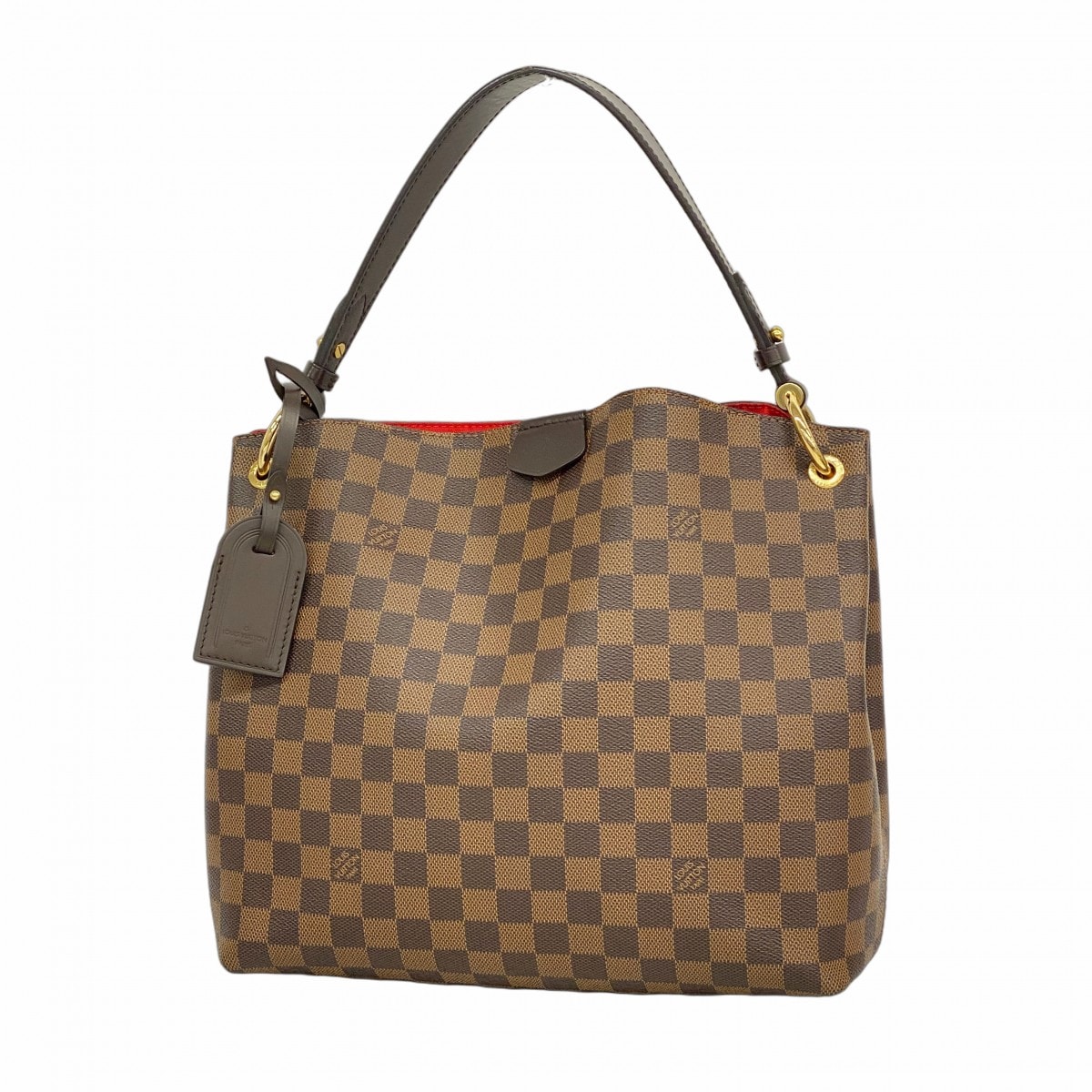 【6dd4784-k】ルイヴィトン ショルダーバッグ ダミエ グレースフルPM N44044 エベヌ【中古】レディース