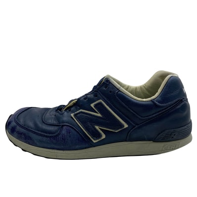 NEW BALANCE ニューバランス スニーカー M578CNN 576 イングランド製 レザー ローカット スニーカー ネイビー系 US7 1/2【中古】