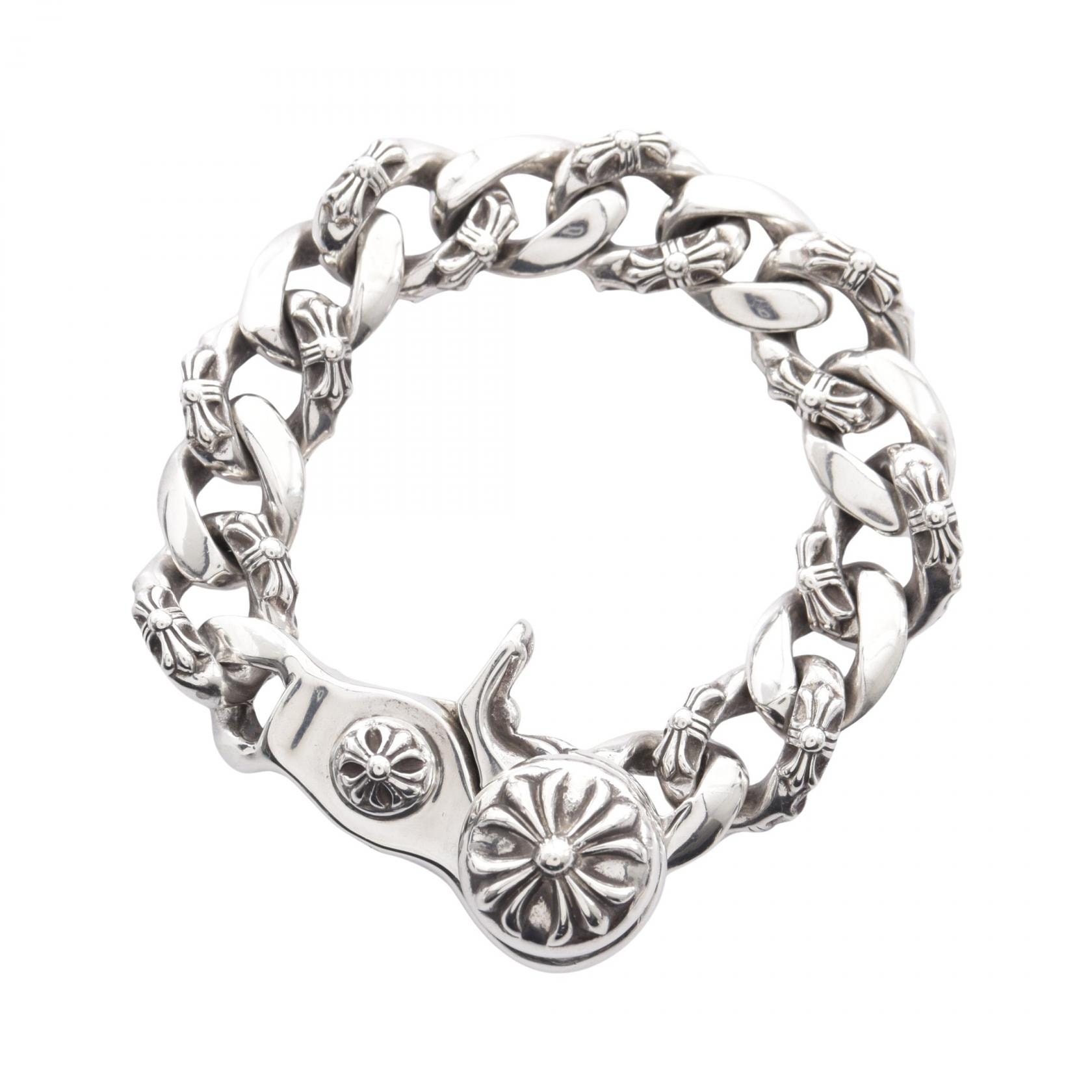 クロムハーツ CHROME HEARTS FNCY CHN LNK ファンシーリンククリップ ブレスレット アクセサリー シルバー925 メンズ シルバー系 【中古】